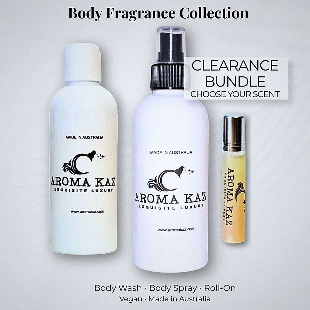 3 Piece Body Fragrance Set Body Spray, Body Wash, Roll-On - Choose Your Scent