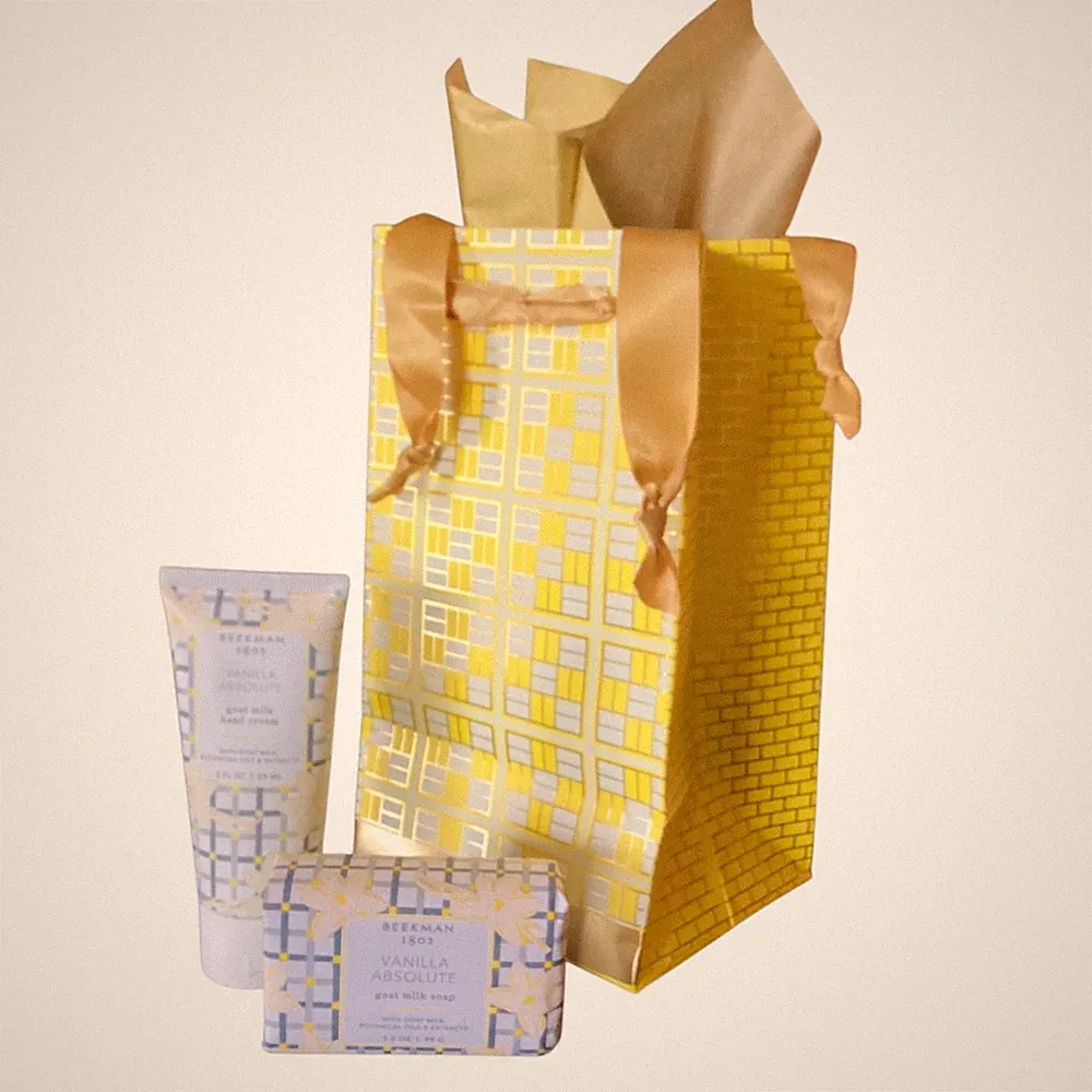 BEEKMAN 1802 GIFT BAGS - CHOOSE SCENT (3.5oz Soap & Hand Cream w/Gift Bag)