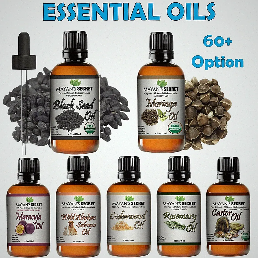 Mayan’s Secret Essential & Carrier Oils Collection Hair Skin Aromatherapy 60+