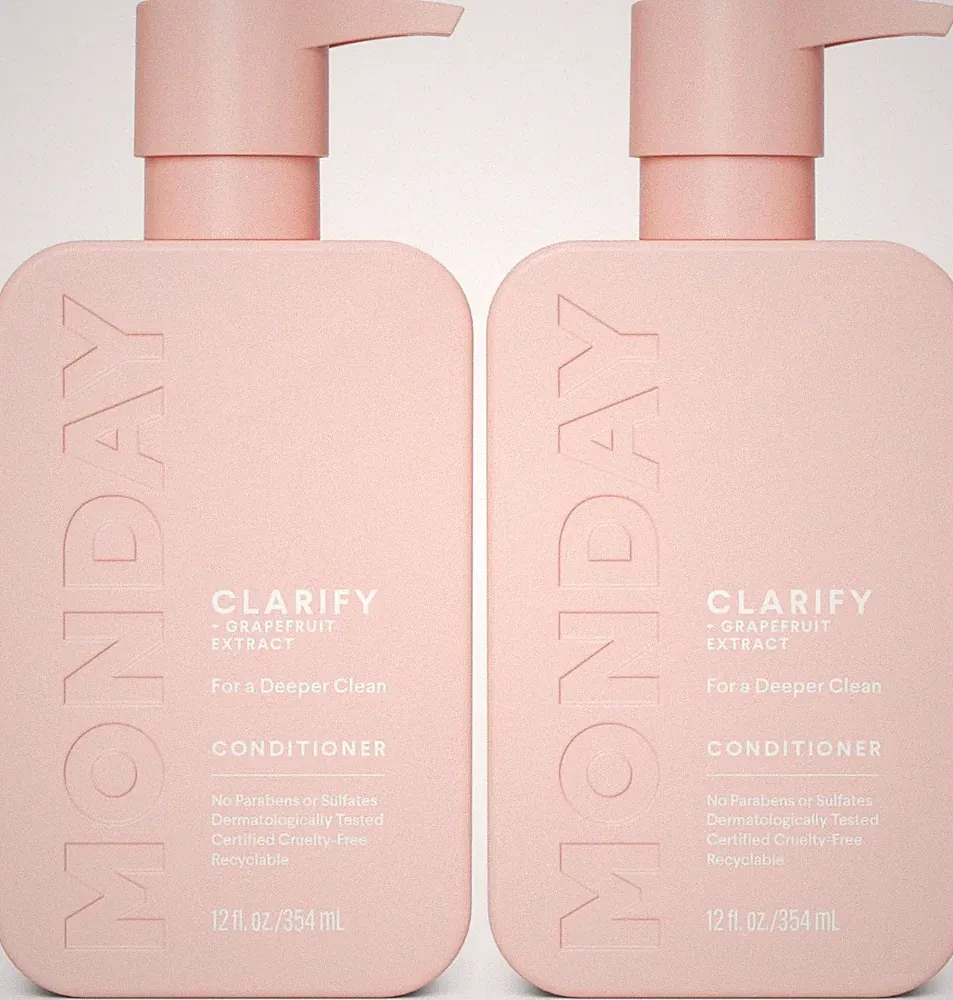 MONDAY Haircare CLARIFY Conditioner Grapefruit Extract Coconut Oil Shea 2 PACK