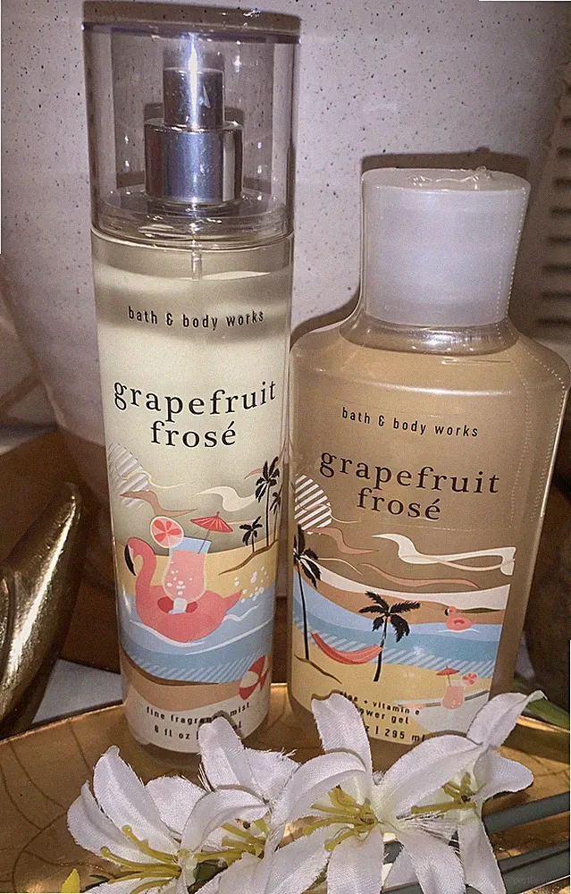 NEW Bath & Body Works GRAPEFRUIT ROSÉ Fine Fragrance Mist & Shower Gel Set🌴